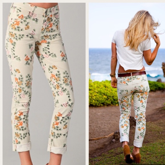 citizens of humanity floral jeans